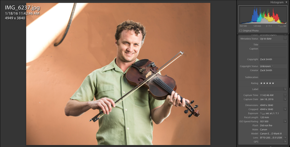  Cajun Musician Louis Michot of the Lost Bayou Ramblers photographed for the French Quarter Fest 2016 Poster ©Zack Smith Photography  