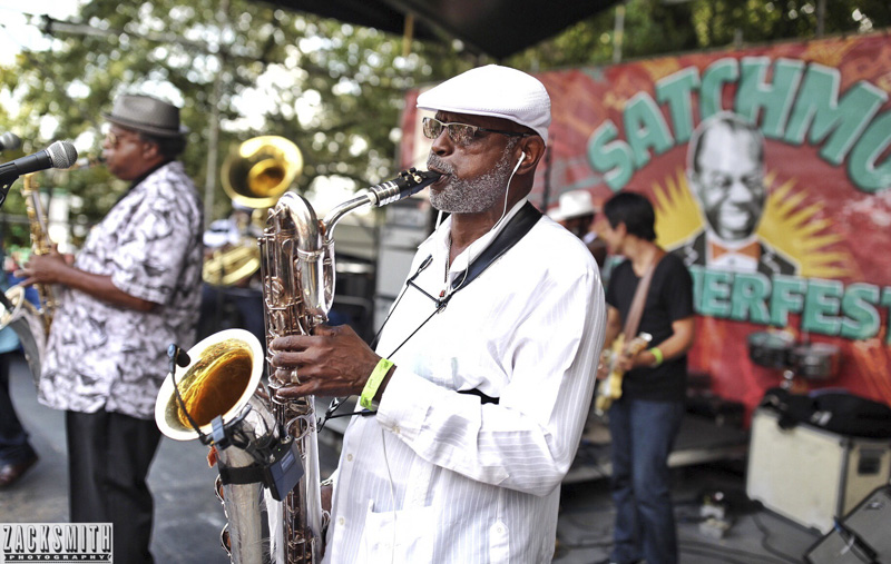 Dirty Dozen Brass Band at the Red Beans and Riceley Yours Stage at Satchmofest 2016