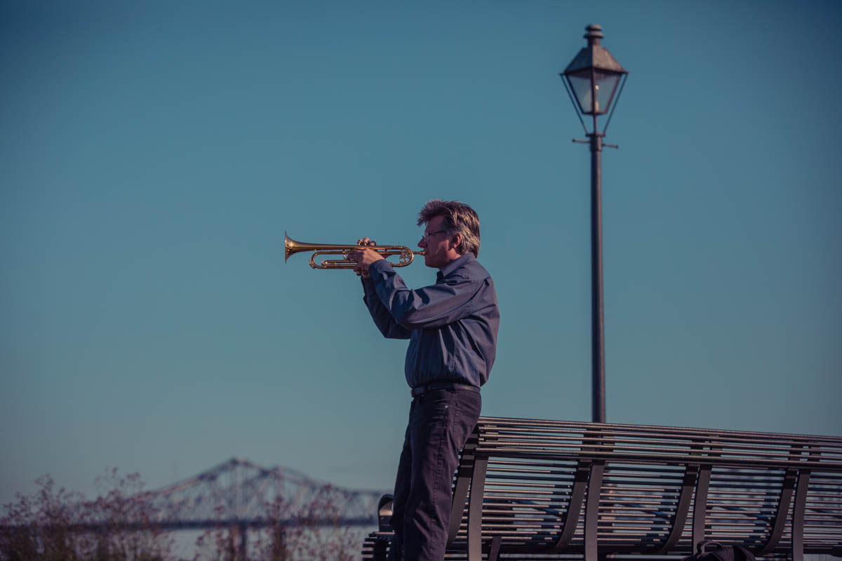 Mark Johnson photographed on the Mississippi River in New Orleans with a 100mm focal length at 2.8 aperture. ©2017 Zack Smith Photography