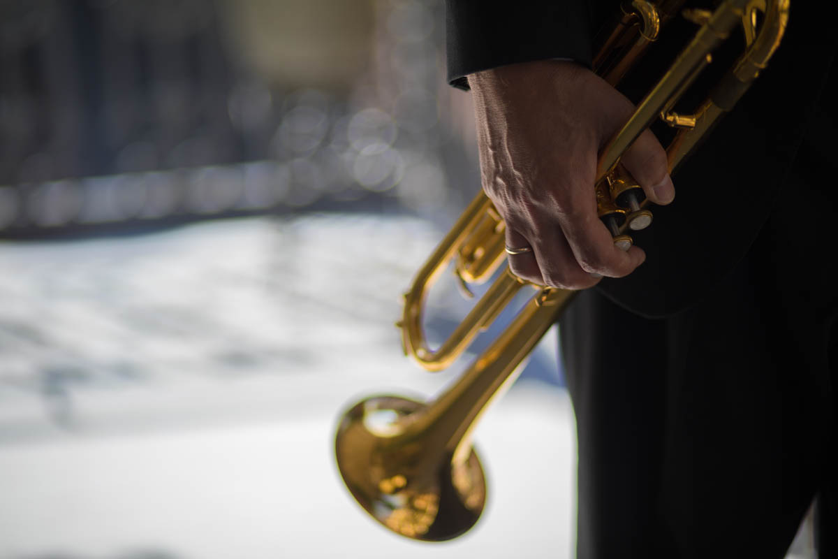 Image of trumpeter in New Orleans shot on a fixed 50mm lens at an aperture of 1.2. ©2017 Zack Smith Photography. CLIENT: Mark Lawrence Johnson