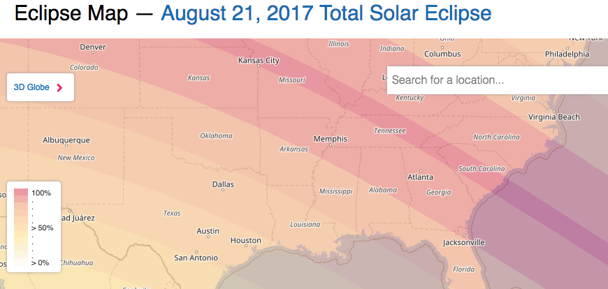 This map shows the path of Totality of the Solar Eclipse (SOURCE: www.timeanddate.com)